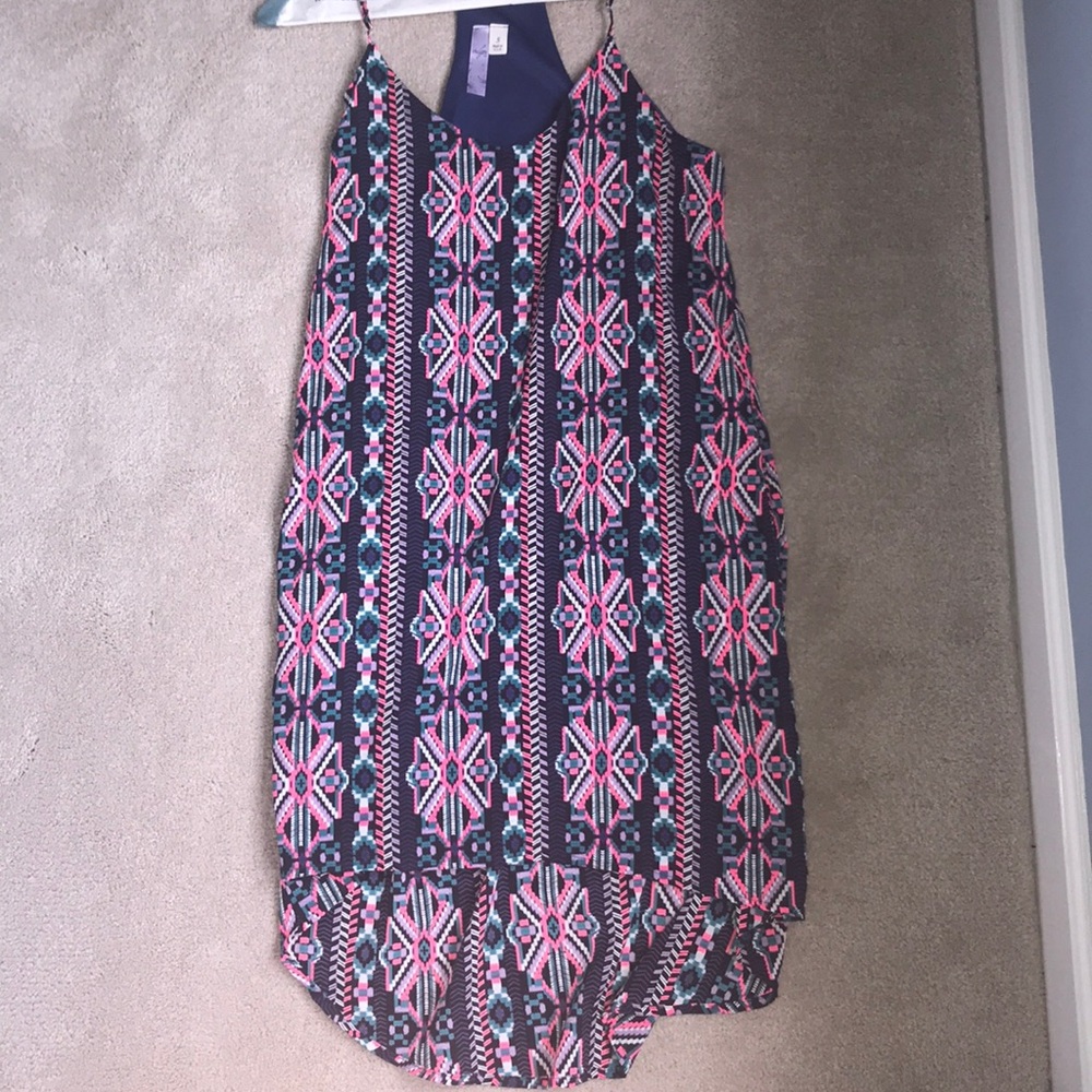 Tribal print spaghetti strap dress